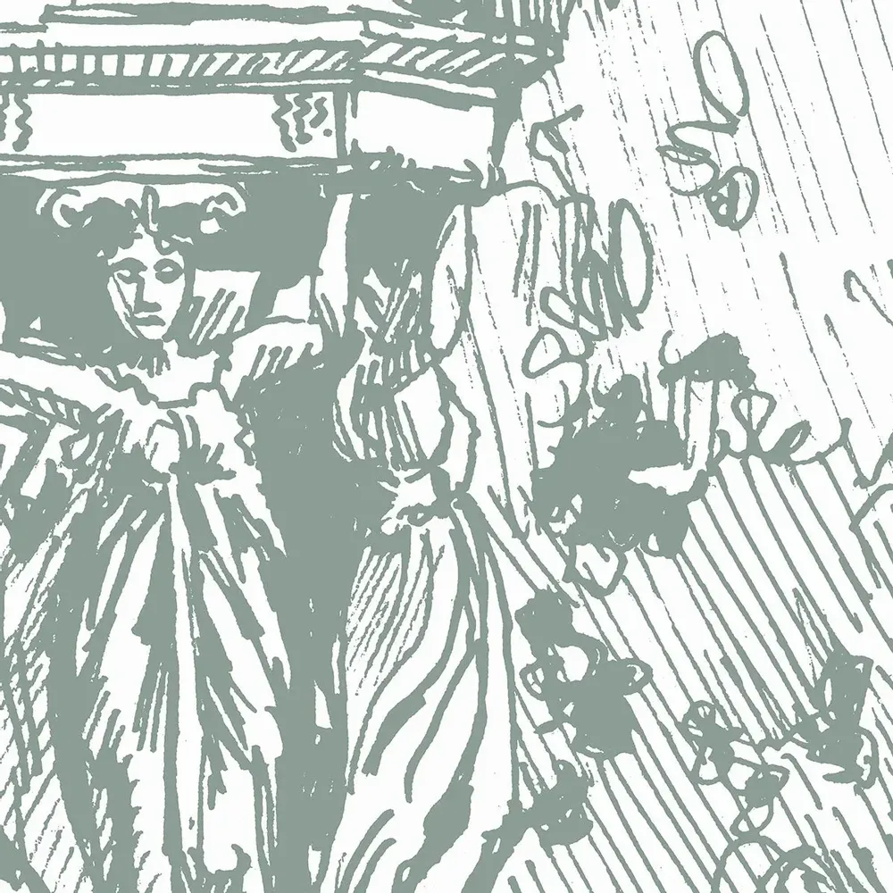 Tapisseries - Papier peint panoramique Jardin Des Plantes - LE PAPIERS DE NINON