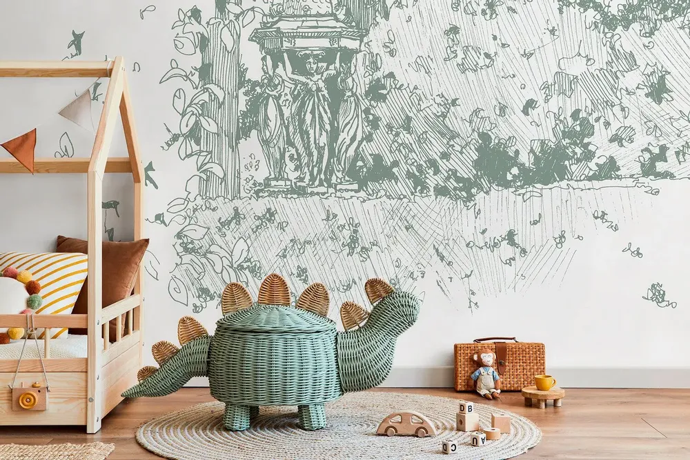 Tapisseries - Papier peint panoramique Jardin Des Plantes - LE PAPIERS DE NINON