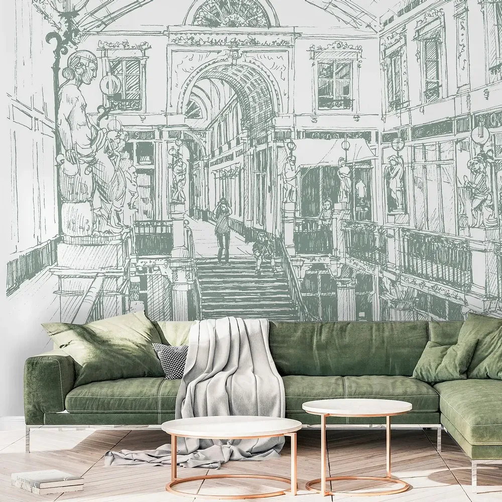 Tapisseries - Papier peint panoramique Passage Pommeraye - LE PAPIERS DE NINON