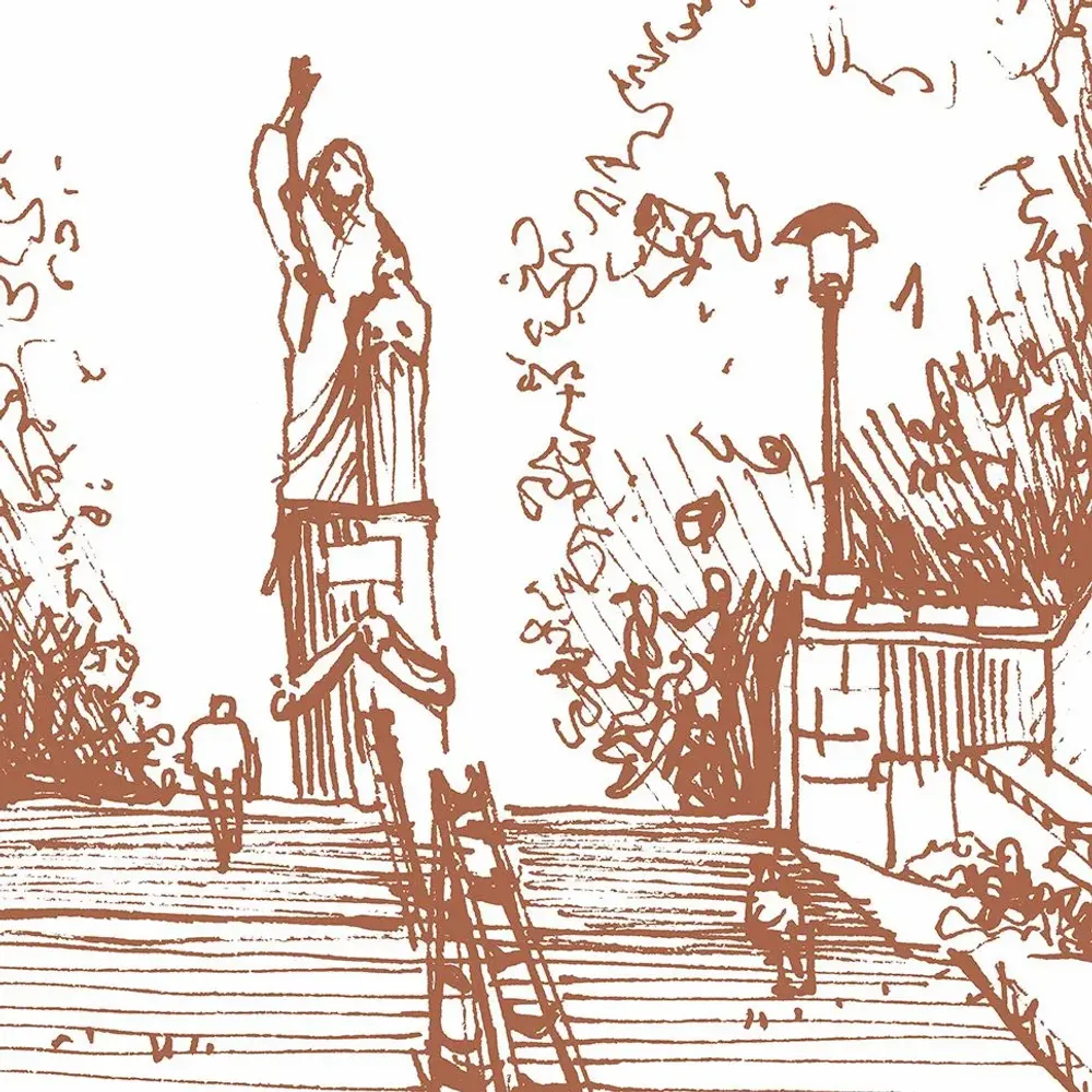 Tapisseries - Papier peint panoramique Butte Sainte Anne - LE PAPIERS DE NINON