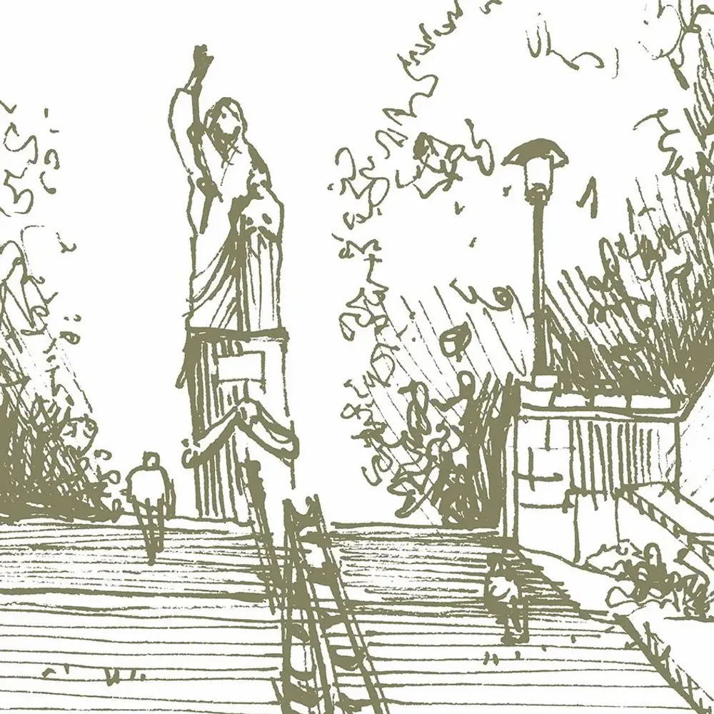 Tapisseries - Papier peint panoramique Butte Sainte Anne - LE PAPIERS DE NINON