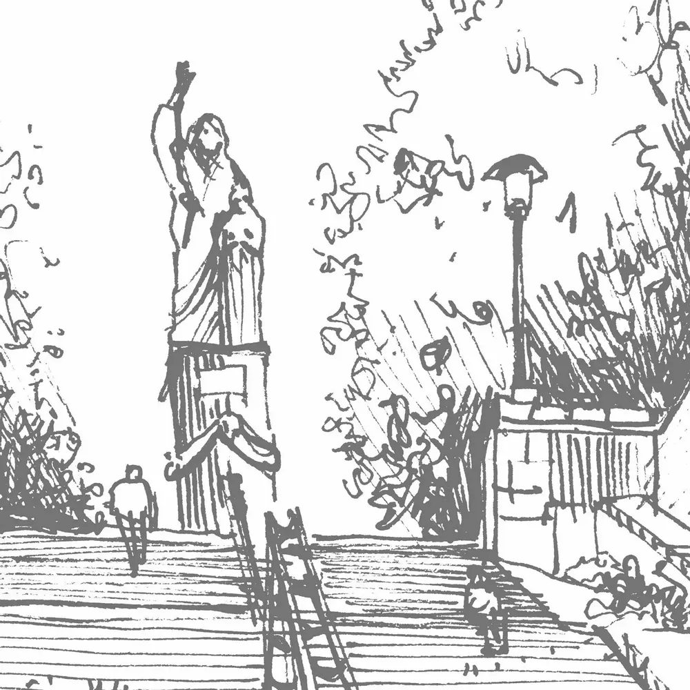 Tapisseries - Papier peint panoramique Butte Sainte Anne - LE PAPIERS DE NINON