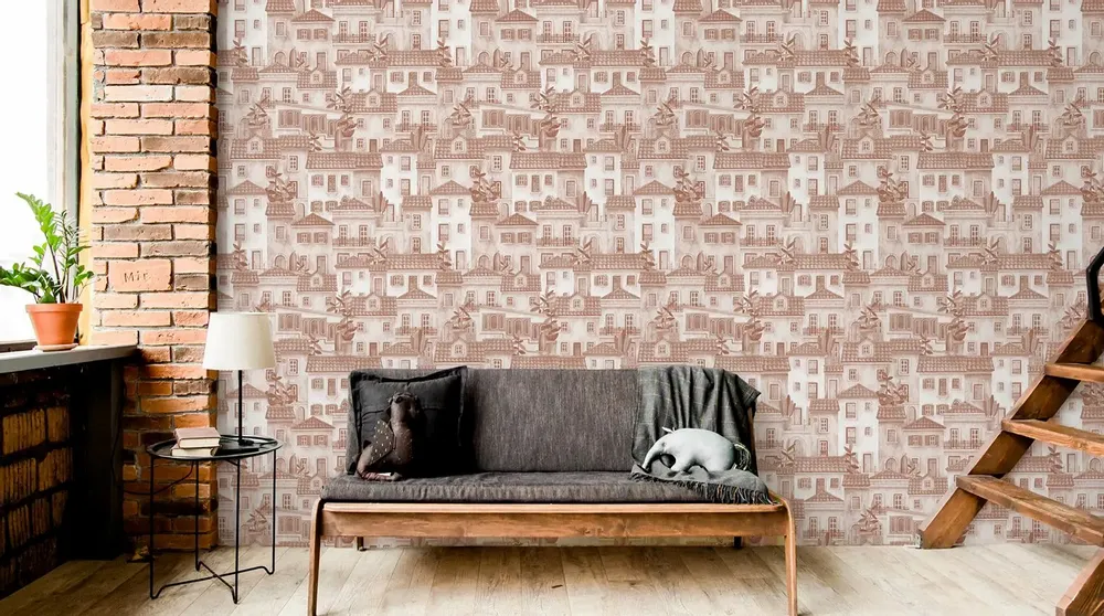 Tapestries - Casinha panoramic wallpaper - LE PAPIERS DE NINON