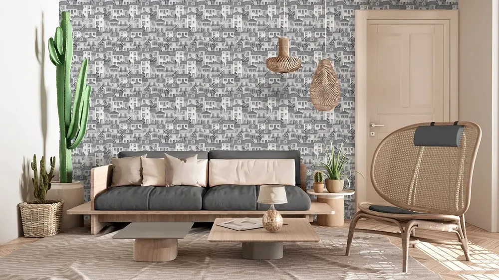 Tapisseries - Papier peint panoramique Casinha - LE PAPIERS DE NINON