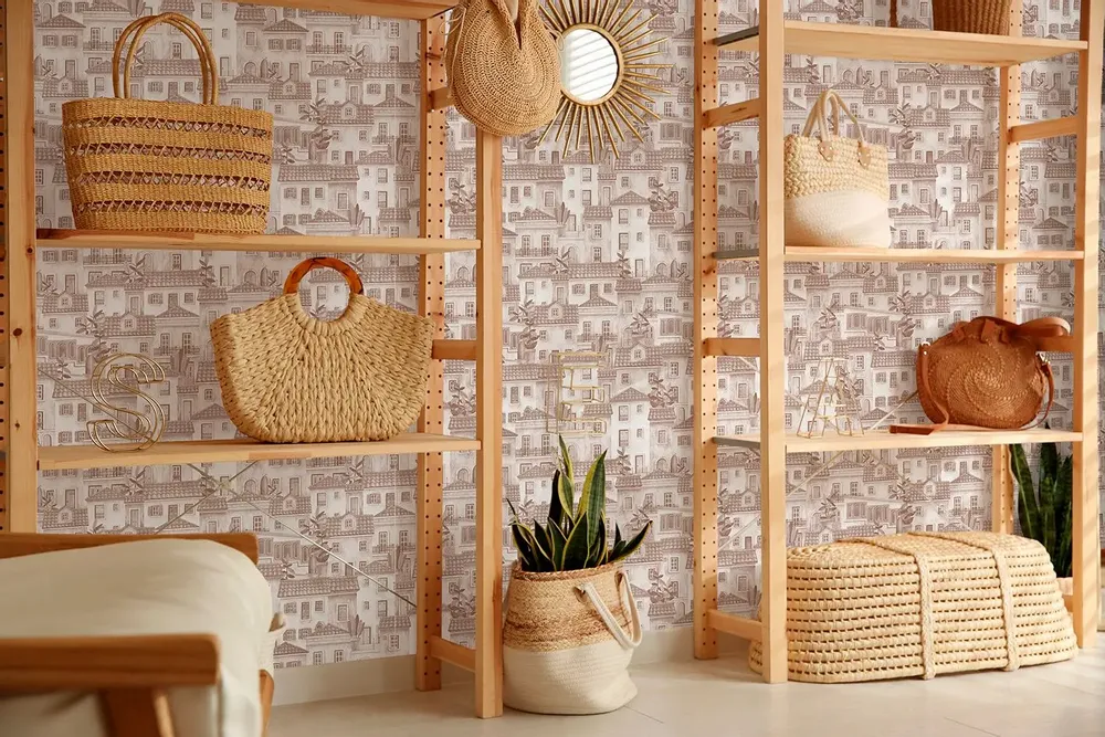 Tapestries - Casinha panoramic wallpaper - LE PAPIERS DE NINON