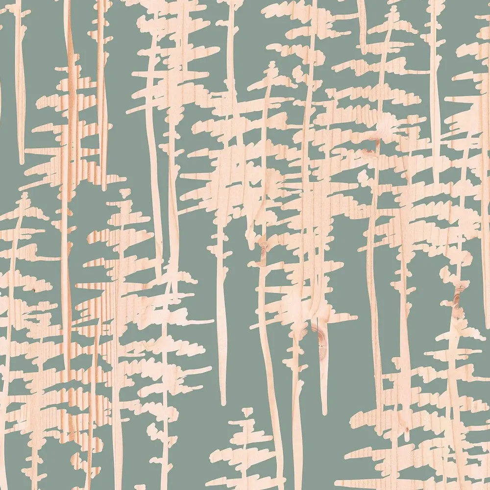 Tapestries - Spruce panoramic wallpaper - LE PAPIERS DE NINON