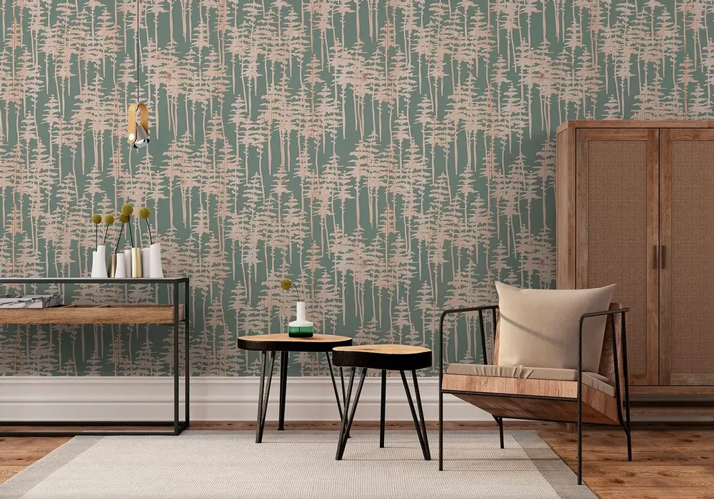 Tapestries - Spruce panoramic wallpaper - LE PAPIERS DE NINON