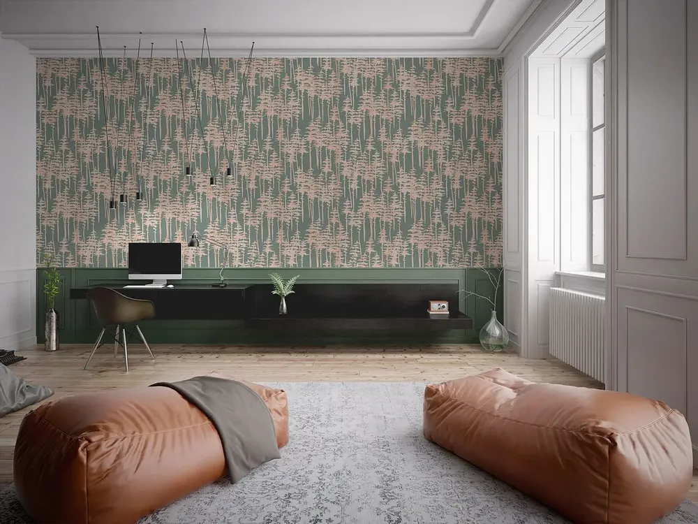 Tapestries - Spruce panoramic wallpaper - LE PAPIERS DE NINON