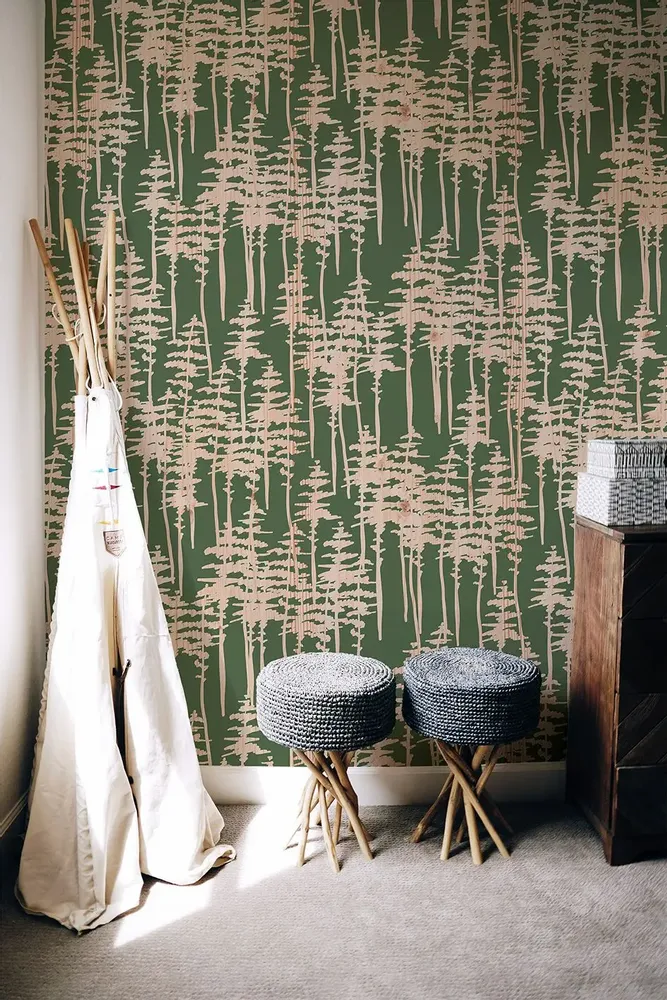 Tapisseries - Papier peint panoramique Epicéa - LE PAPIERS DE NINON