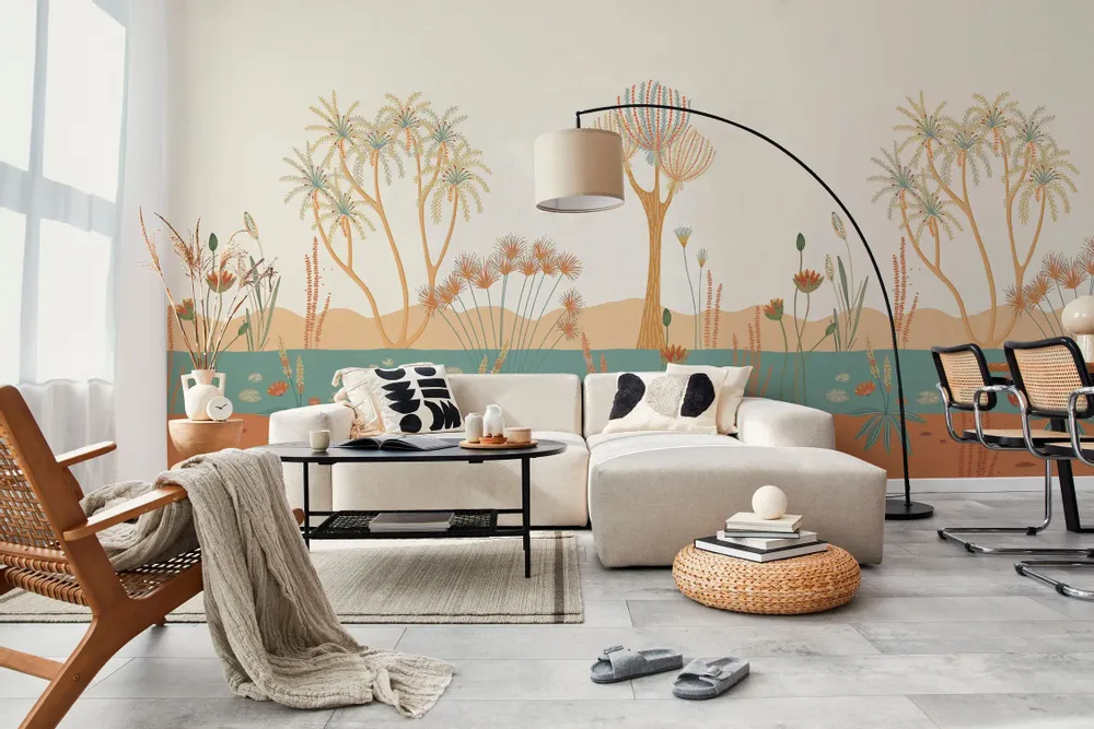 Tapestries - Panoramic wallpaper Along the Nile - LE PAPIERS DE NINON