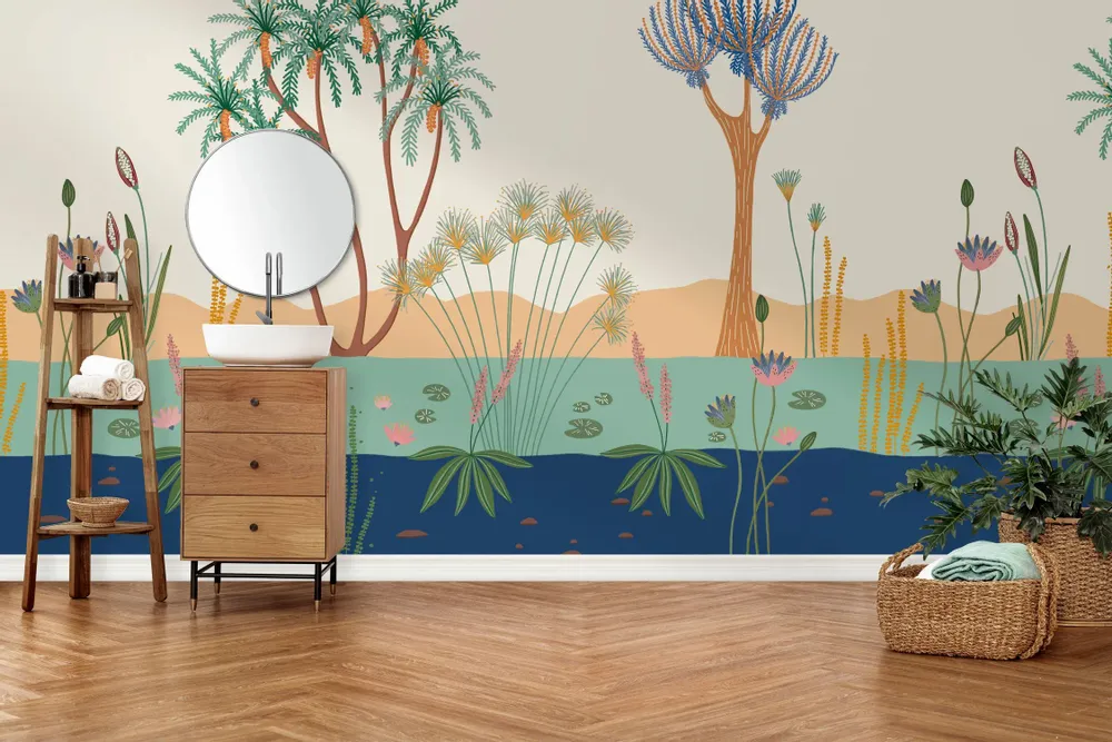 Tapisseries - Papier peint panoramique Le long du Nil - LE PAPIERS DE NINON