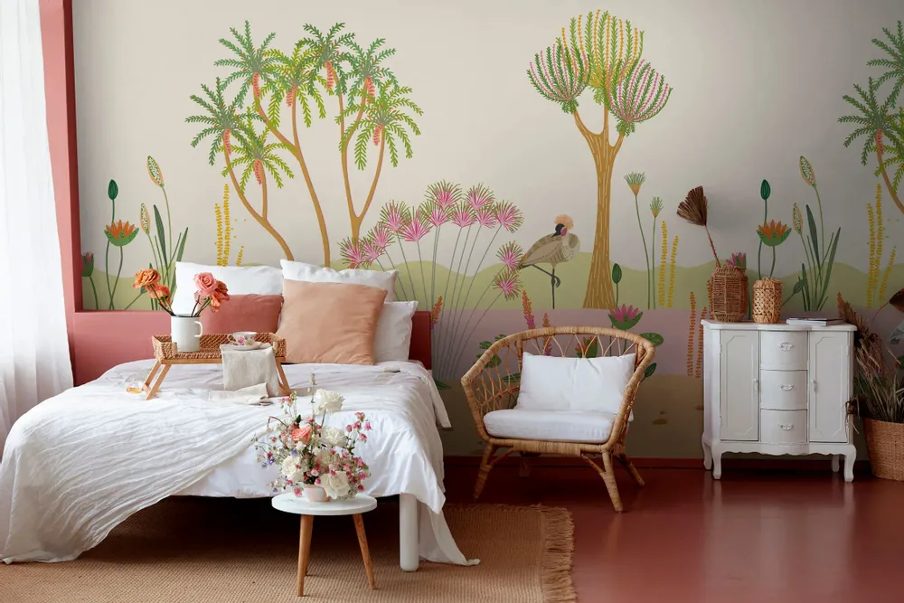 Tapestries - Panoramic wallpaper Wildlife along the Nile - LE PAPIERS DE NINON