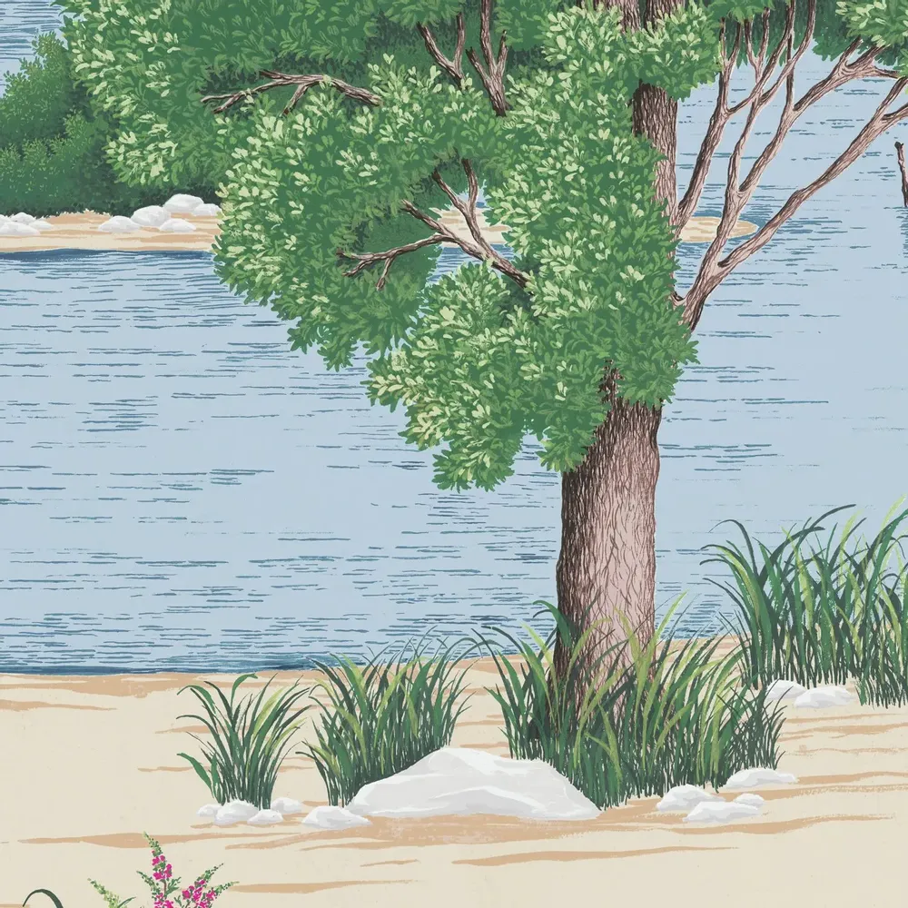 Tapisseries - Papier peint panoramique Loire sauvage cimaise - LE PAPIERS DE NINON