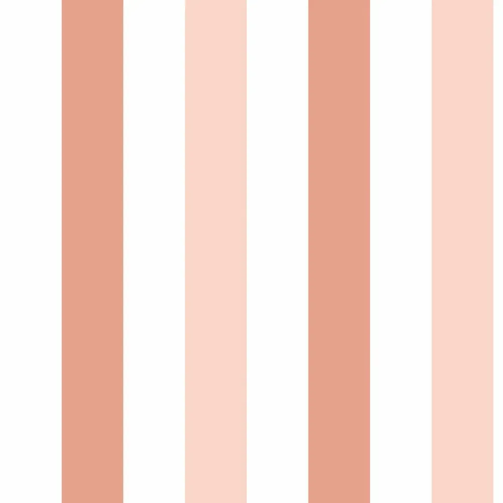 Tapisseries - Papier peint à Rayures Alternées - grès rouge - LE PAPIERS DE NINON