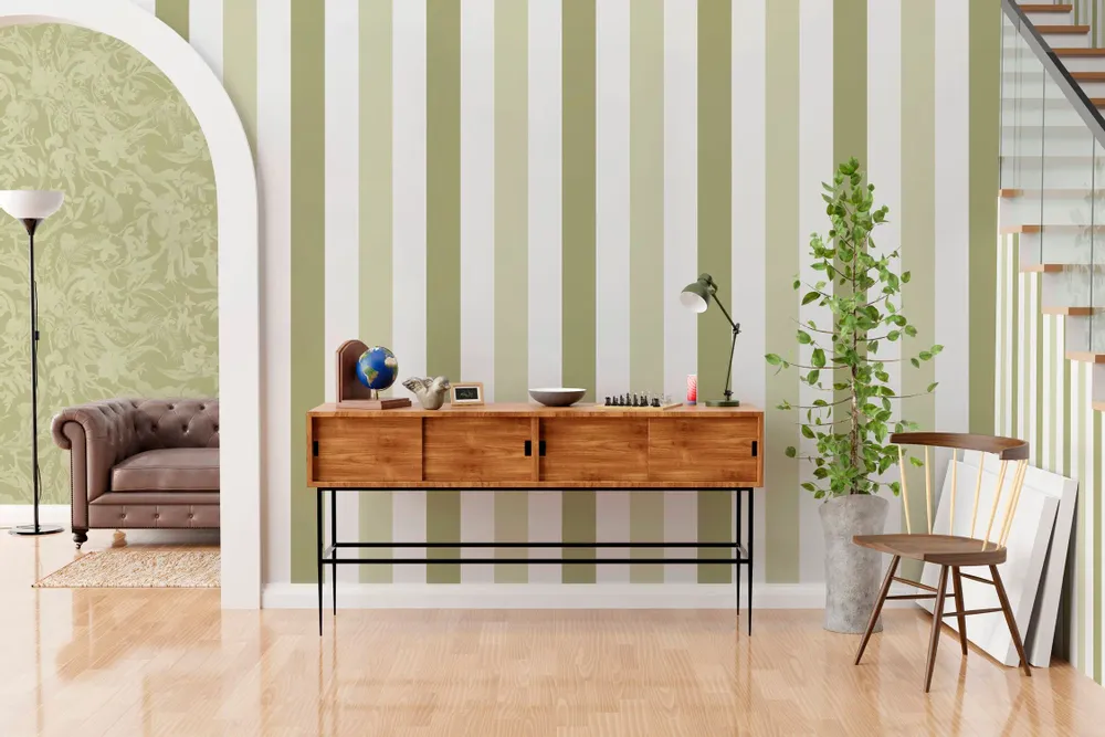 Tapisseries - Papier peint à Rayures Majestueuses - argile - LE PAPIERS DE NINON