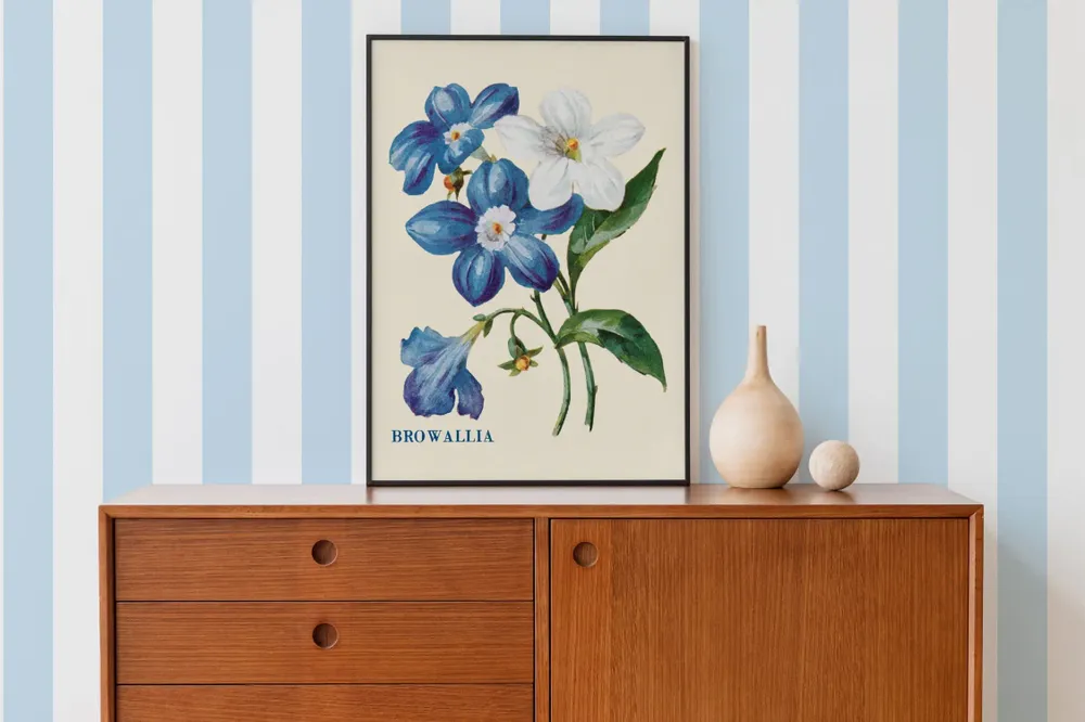 Tapisseries - Papier peint à Rayures Douces - bleu - LE PAPIERS DE NINON