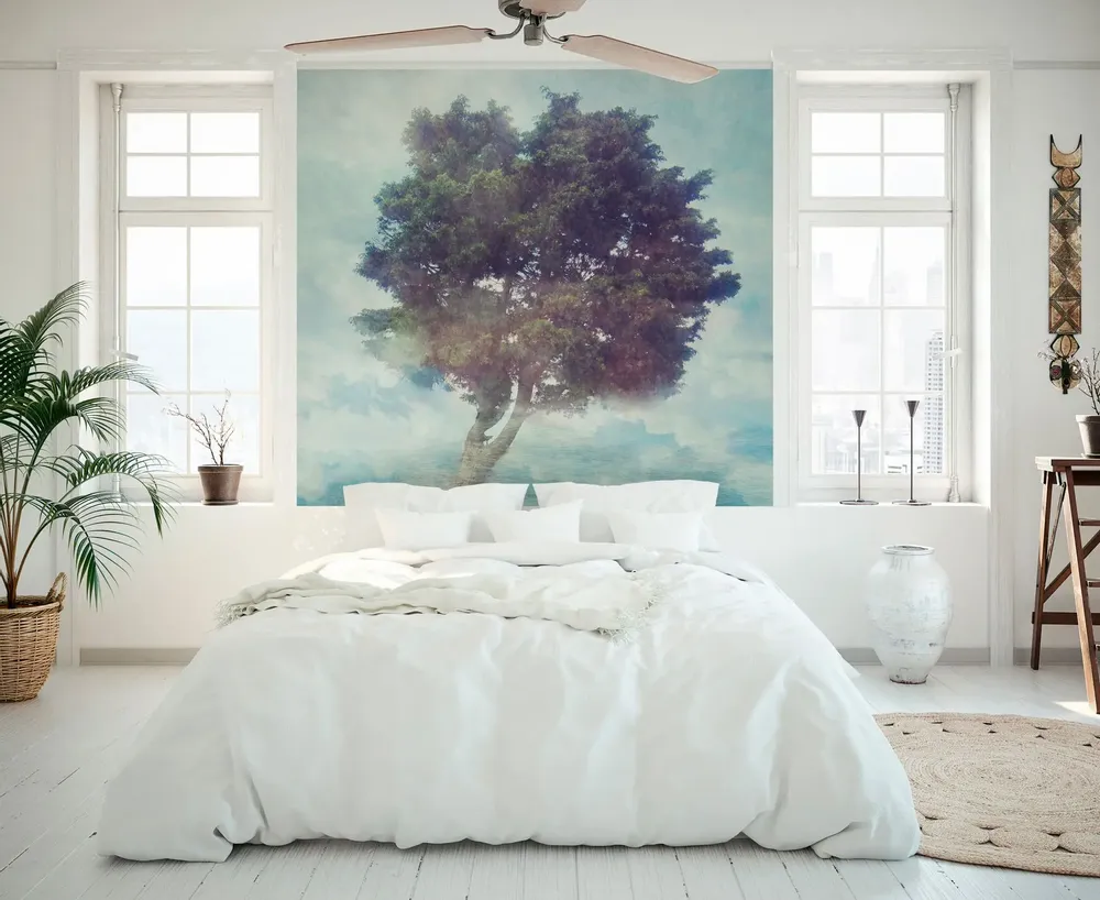 Tapisseries - Papier peint panoramique Misty Tree - LE PAPIERS DE NINON