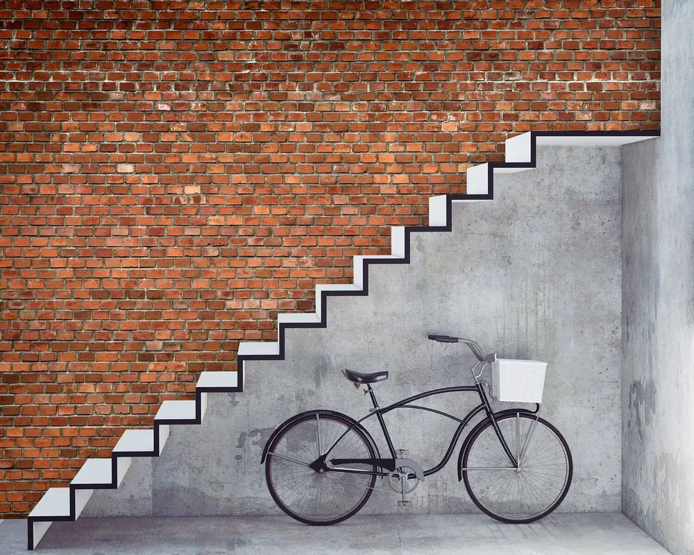 Tapestries - Red Bricks panoramic wallpaper - LE PAPIERS DE NINON