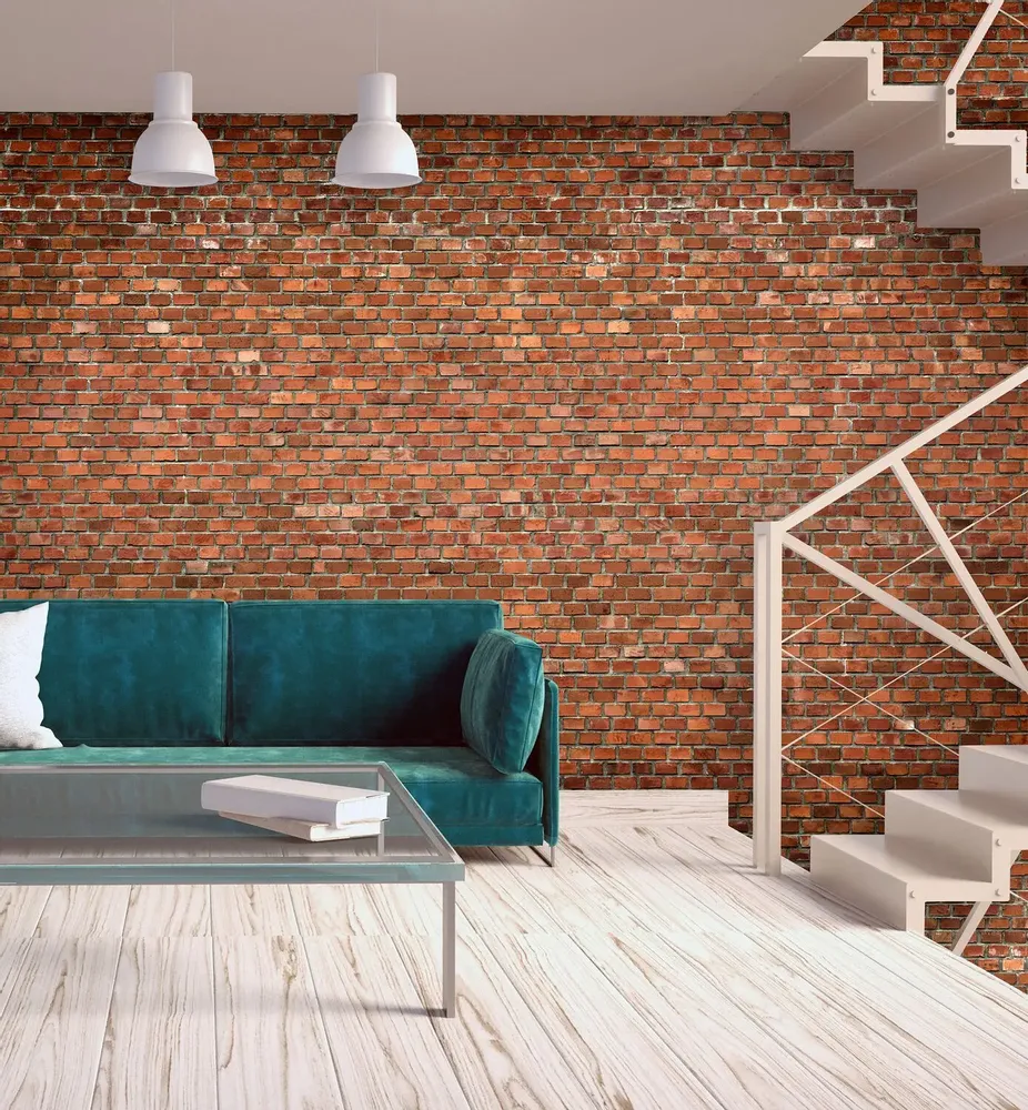 Tapestries - Red Bricks panoramic wallpaper - LE PAPIERS DE NINON