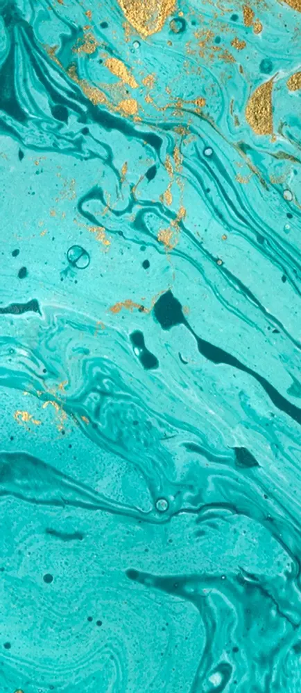 Tapisseries - Papier peint panoramique Turquoise Marble - LE PAPIERS DE NINON