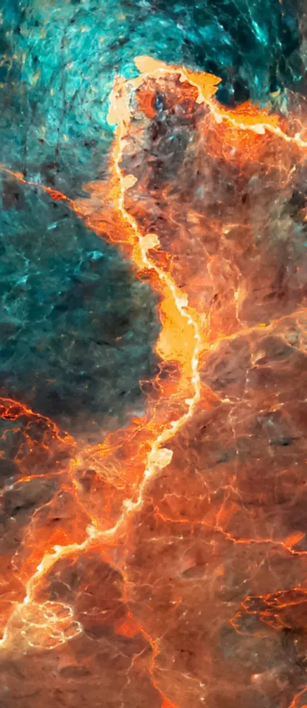 Tapisseries - Papier peint panoramique Marble On Fire - LE PAPIERS DE NINON