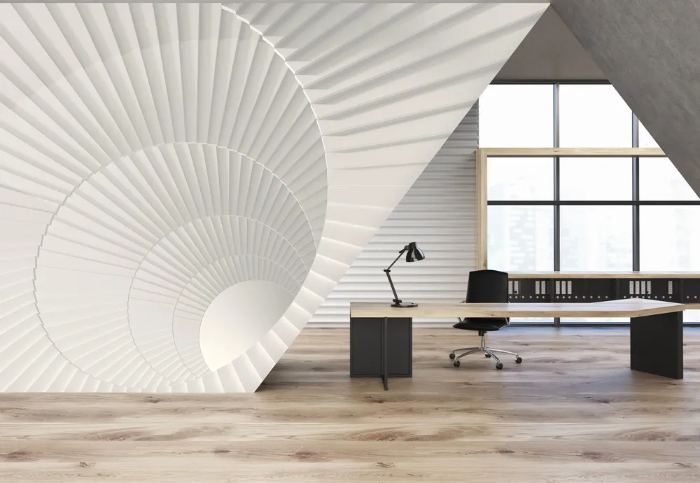 Tapisseries - Papier peint panoramique White Spiral - LE PAPIERS DE NINON