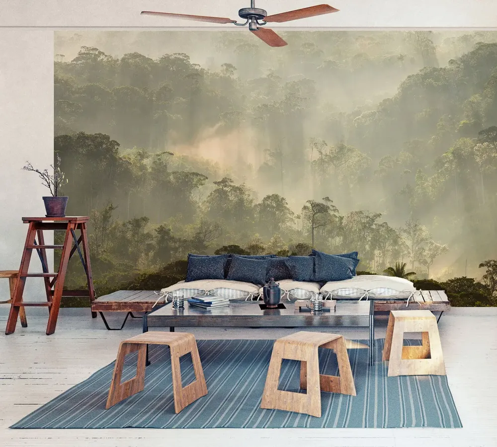 Tapisseries - Papier peint panoramique Misty Forest - LE PAPIERS DE NINON