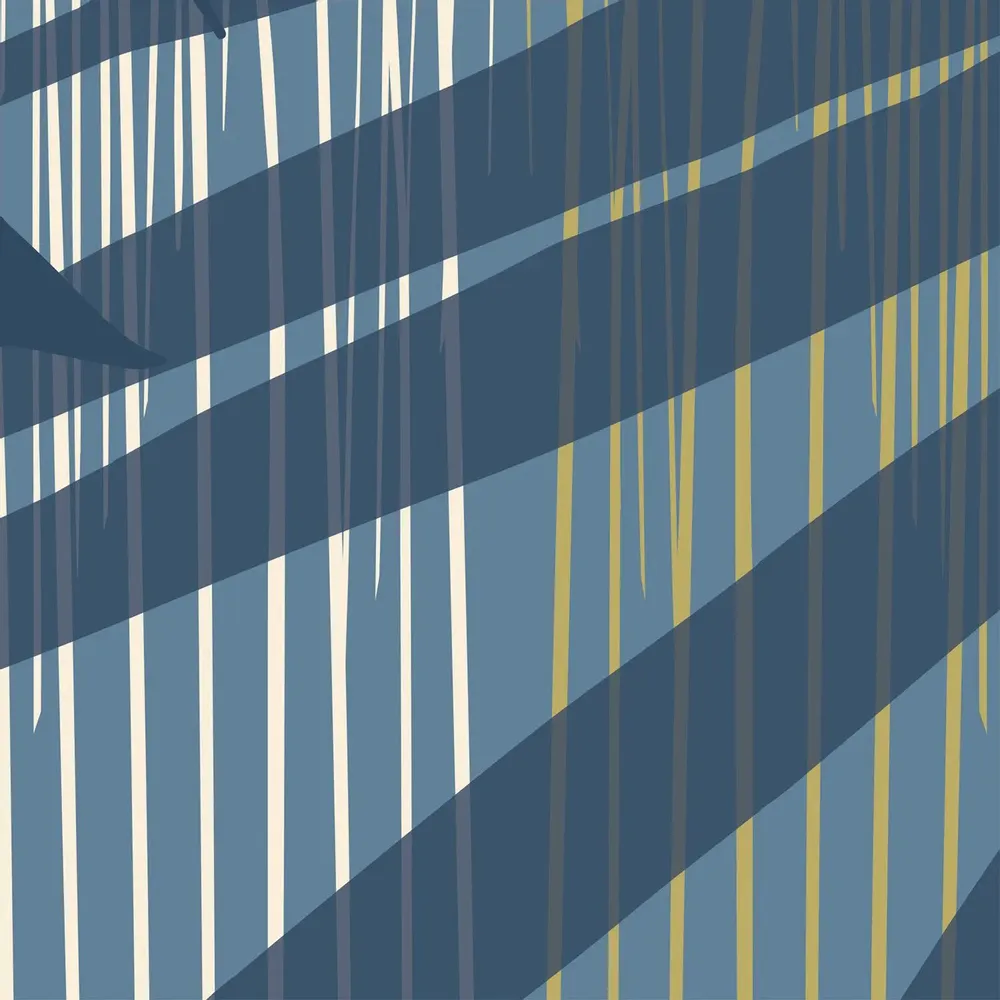 Tapestries - Blue Mood panoramic wallpaper - LE PAPIERS DE NINON