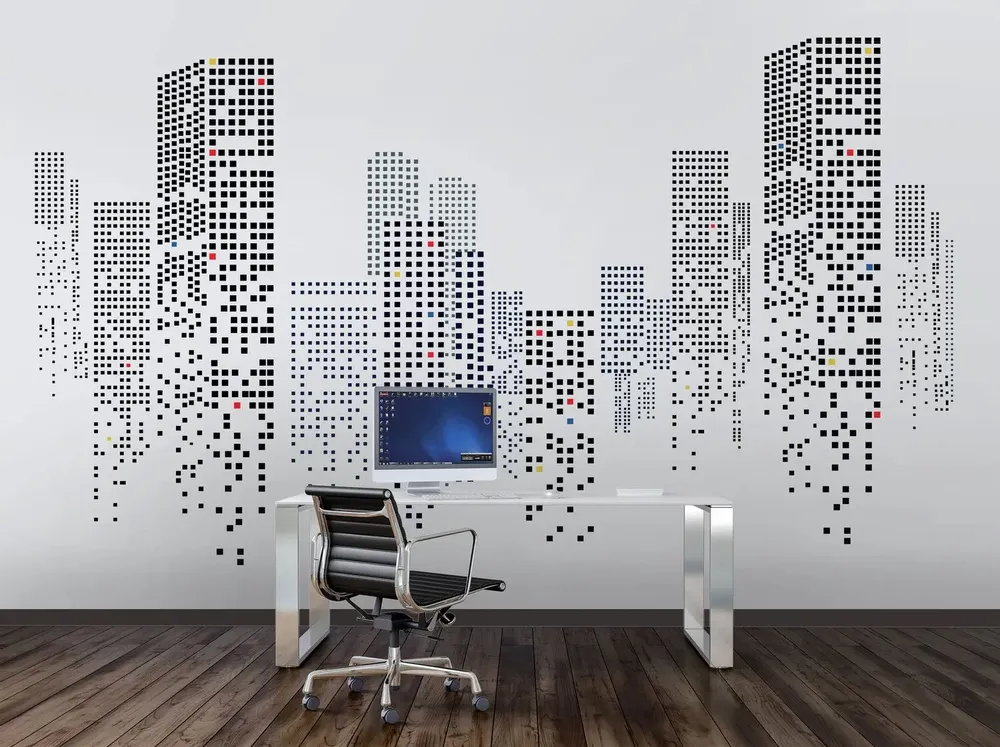 Tapestries - City Lights panoramic wallpaper - LE PAPIERS DE NINON