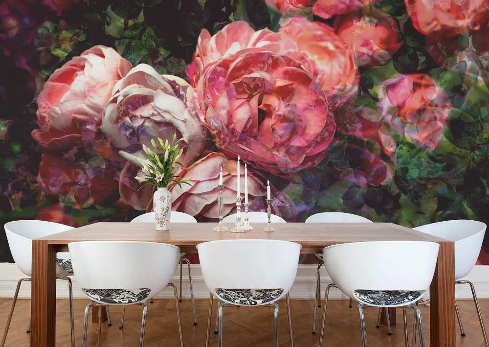 Tapisseries - Papier peint panoramique Roses Antiques - LE PAPIERS DE NINON