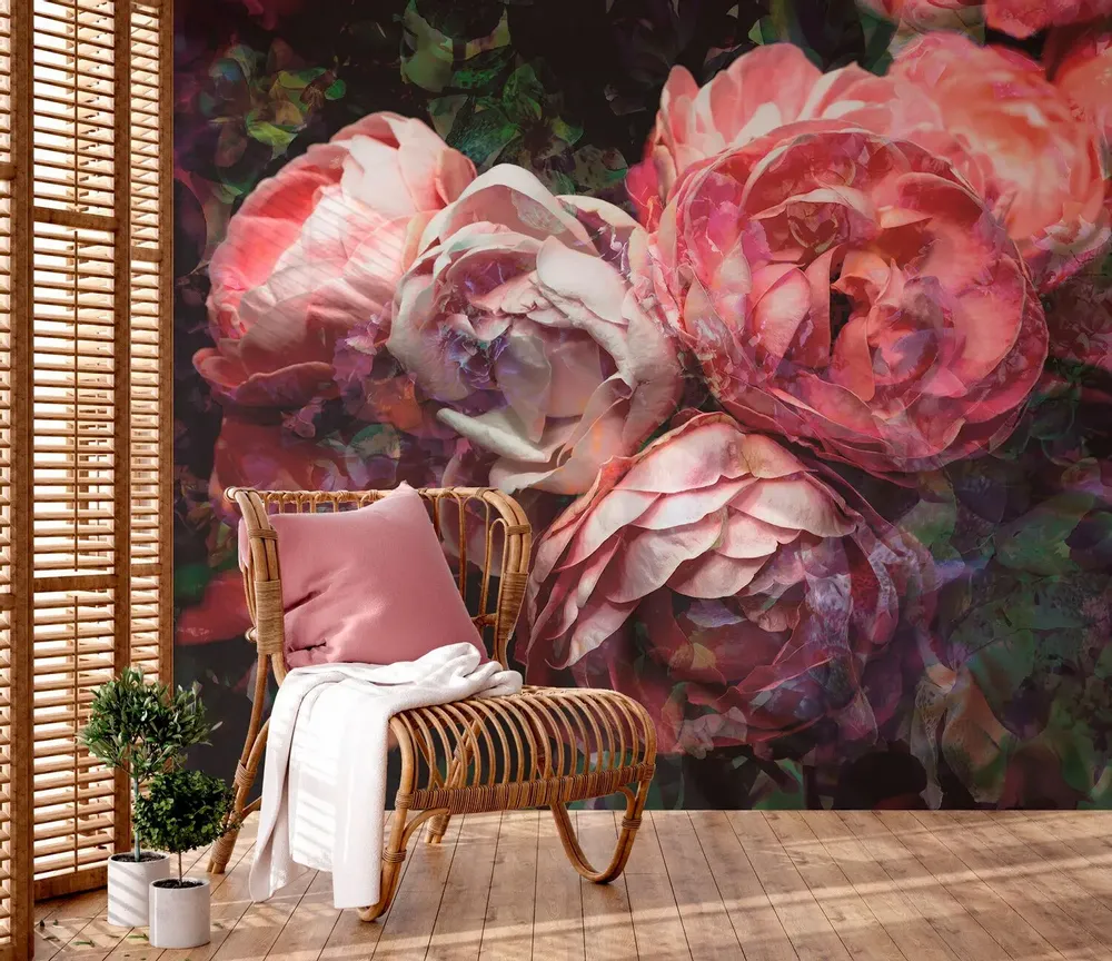 Tapisseries - Papier peint panoramique Roses Antiques - LE PAPIERS DE NINON