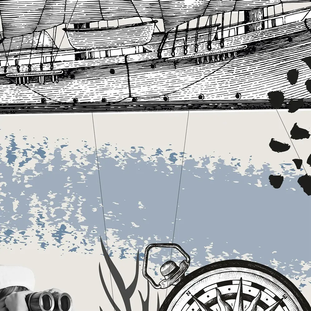 Tapisseries - Papier peint panoramique Matelot - LE PAPIERS DE NINON