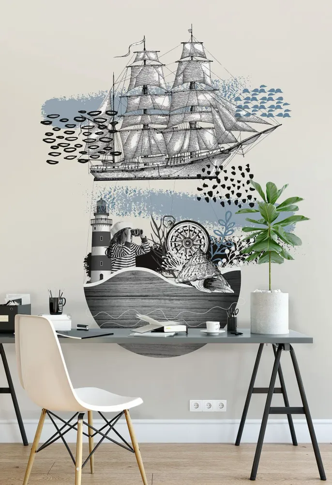 Tapisseries - Papier peint panoramique Matelot - LE PAPIERS DE NINON