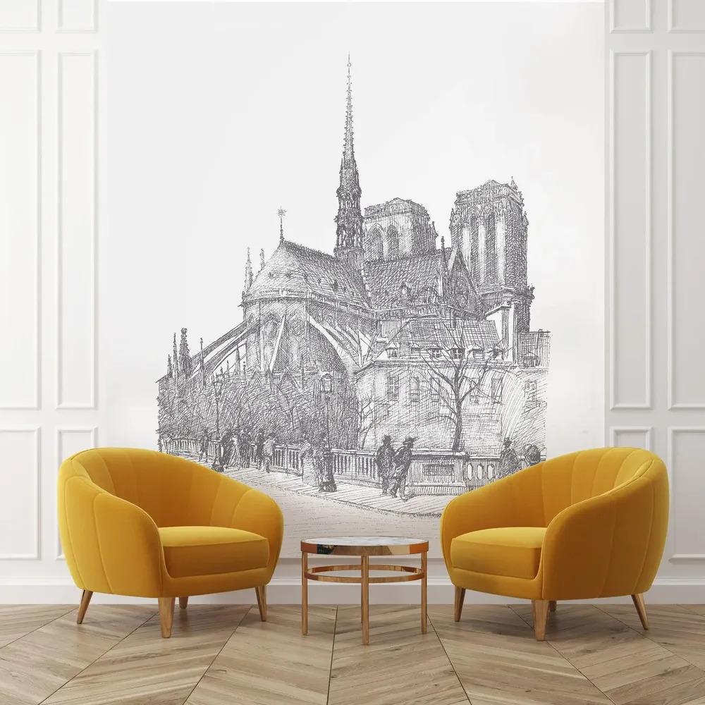 Tapisseries - Papier peint panoramique Notre Dame - LE PAPIERS DE NINON