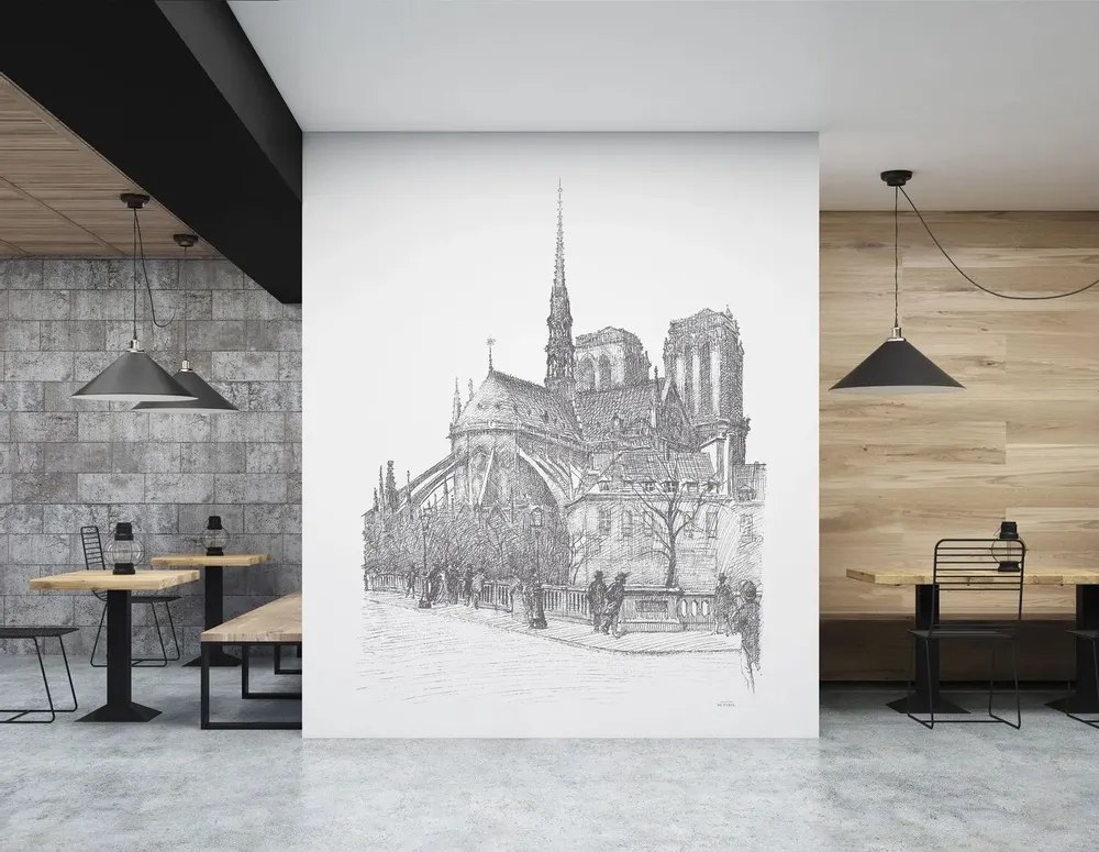 Tapisseries - Papier peint panoramique Notre Dame - LE PAPIERS DE NINON