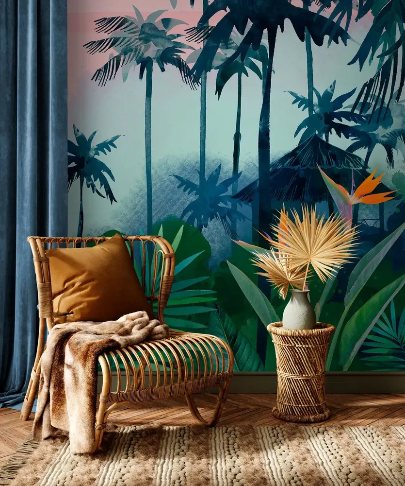 Tapestries - Tropical Mood panoramic wallpaper - LE PAPIERS DE NINON