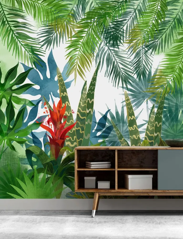 Tapisseries - Papier peint panoramique Petite Jungle - LE PAPIERS DE NINON