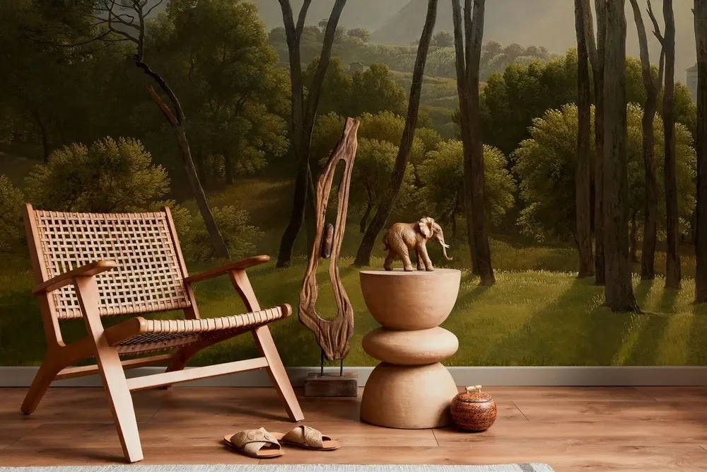 Tapestries - Ombrelli panoramic wallpaper - LE PAPIERS DE NINON