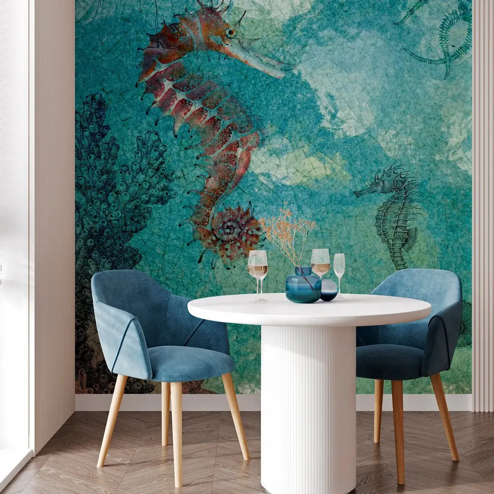 Tapisseries - Papier peint panoramique Seahorse - LE PAPIERS DE NINON