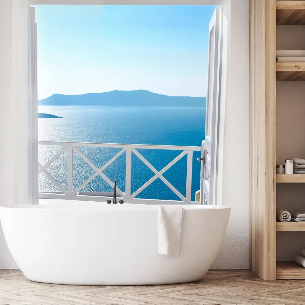 Tapisseries - Papier peint panoramique Santorini - LE PAPIERS DE NINON