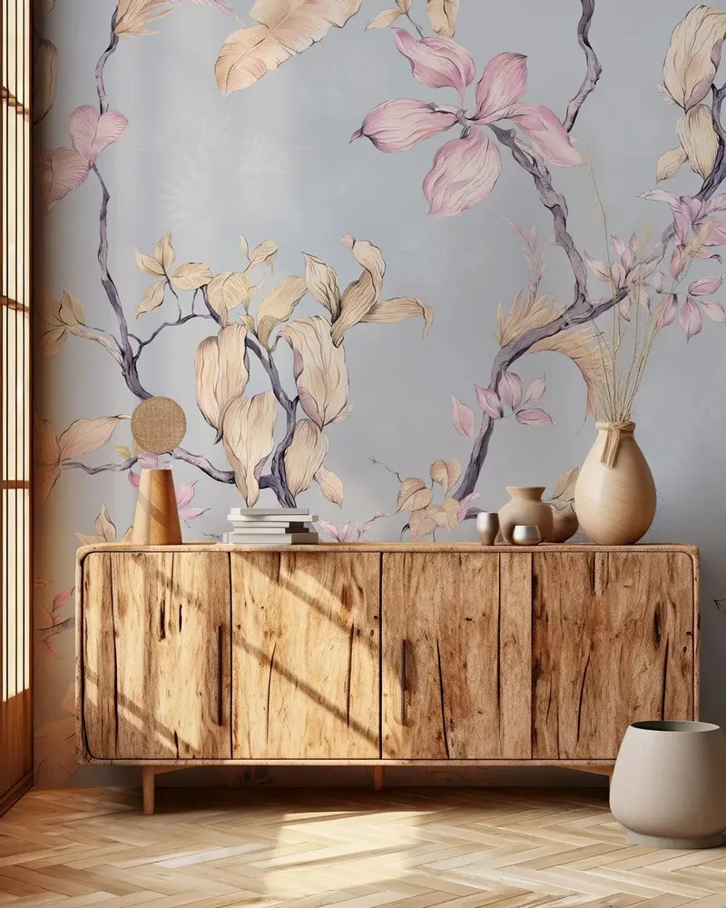 Tapestries - Magnolia panoramic wallpaper - LE PAPIERS DE NINON