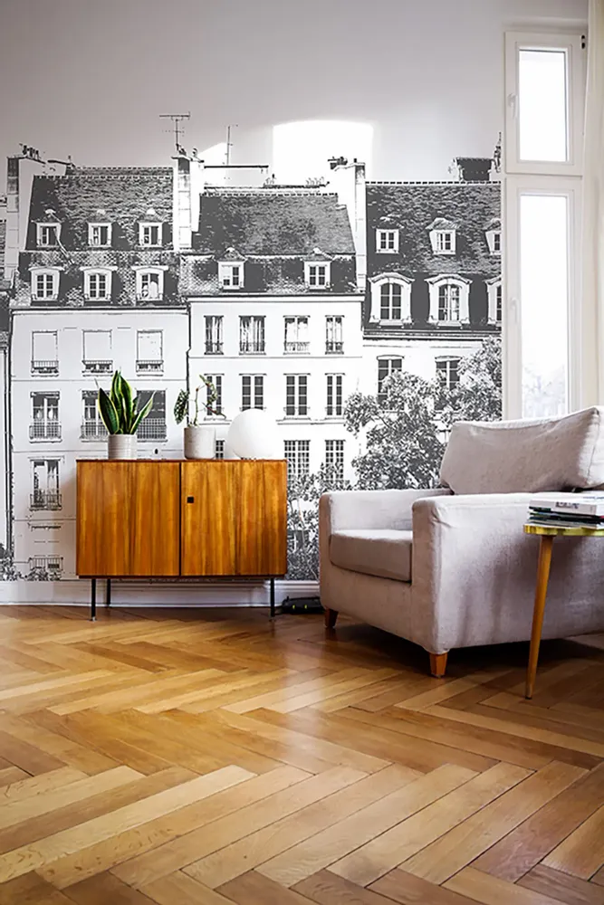 Tapestries - Panoramic Wallpaper Grand Boulevards - LE PAPIERS DE NINON