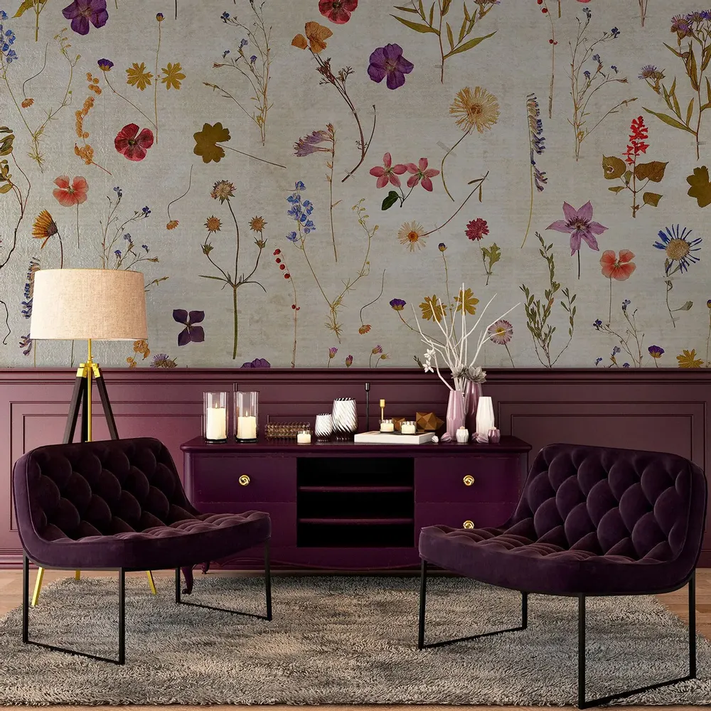 Tapisseries - Papier peint panoramique Herbarium - LE PAPIERS DE NINON