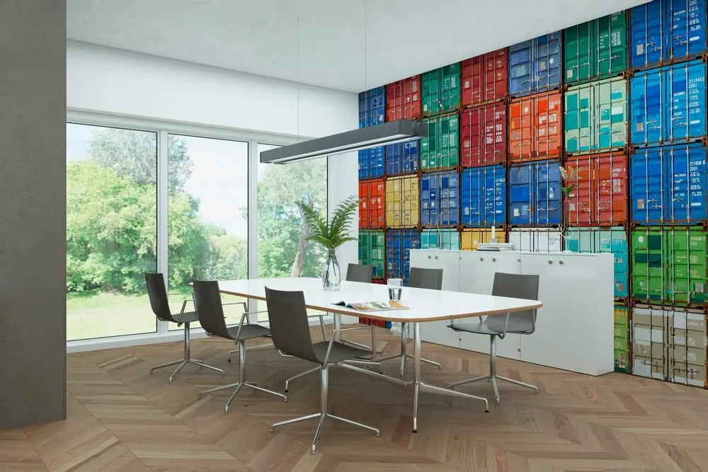 Tapestries - Dockside panoramic wallpaper - LE PAPIERS DE NINON