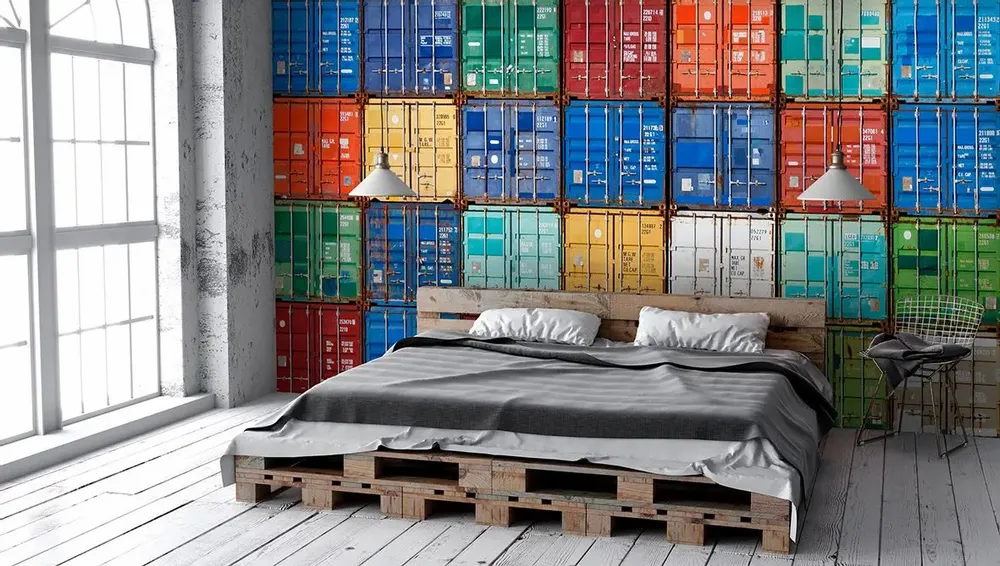 Tapestries - Dockside panoramic wallpaper - LE PAPIERS DE NINON