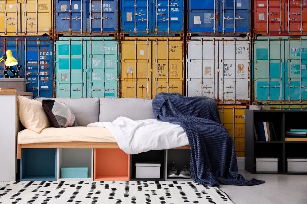 Tapestries - Dockside panoramic wallpaper - LE PAPIERS DE NINON