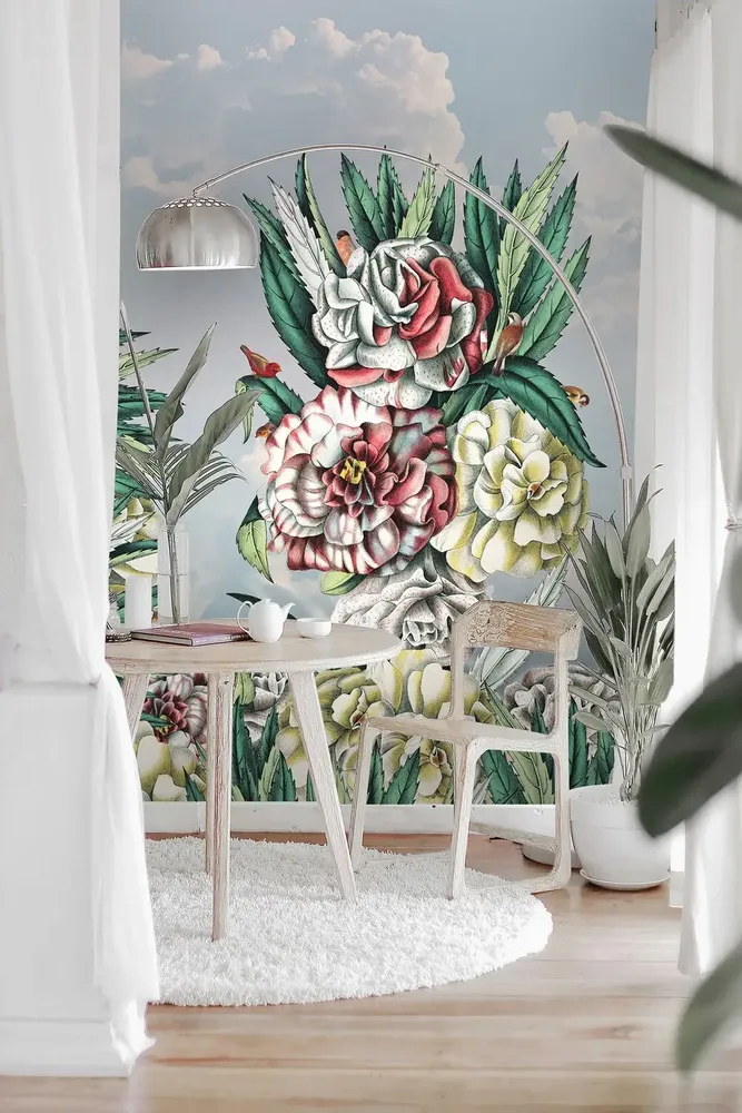 Tapisseries - Papier peint panoramique Balsamines - LE PAPIERS DE NINON