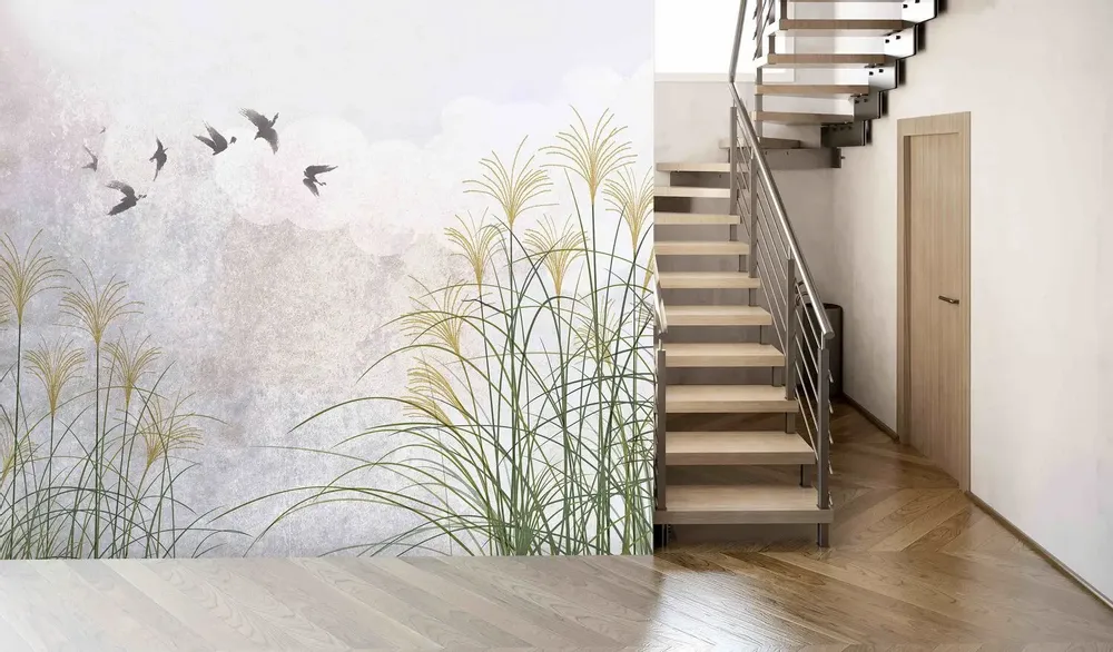 Tapestries - Papyrus panoramic wallpaper - LE PAPIERS DE NINON