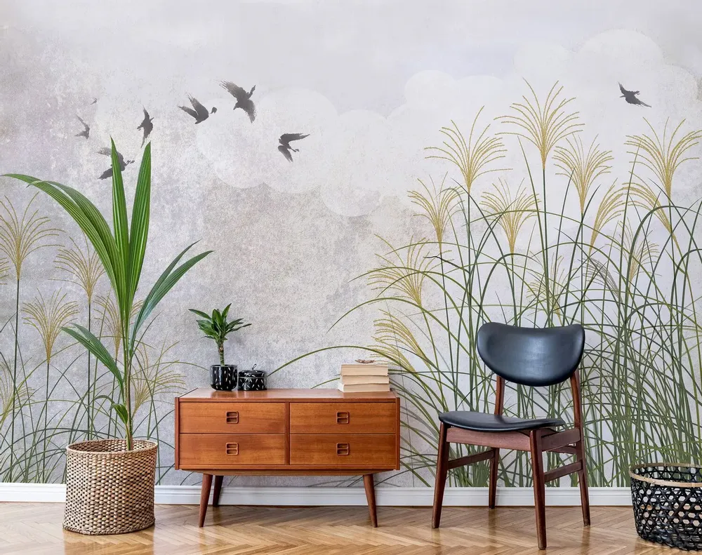 Tapestries - Papyrus panoramic wallpaper - LE PAPIERS DE NINON