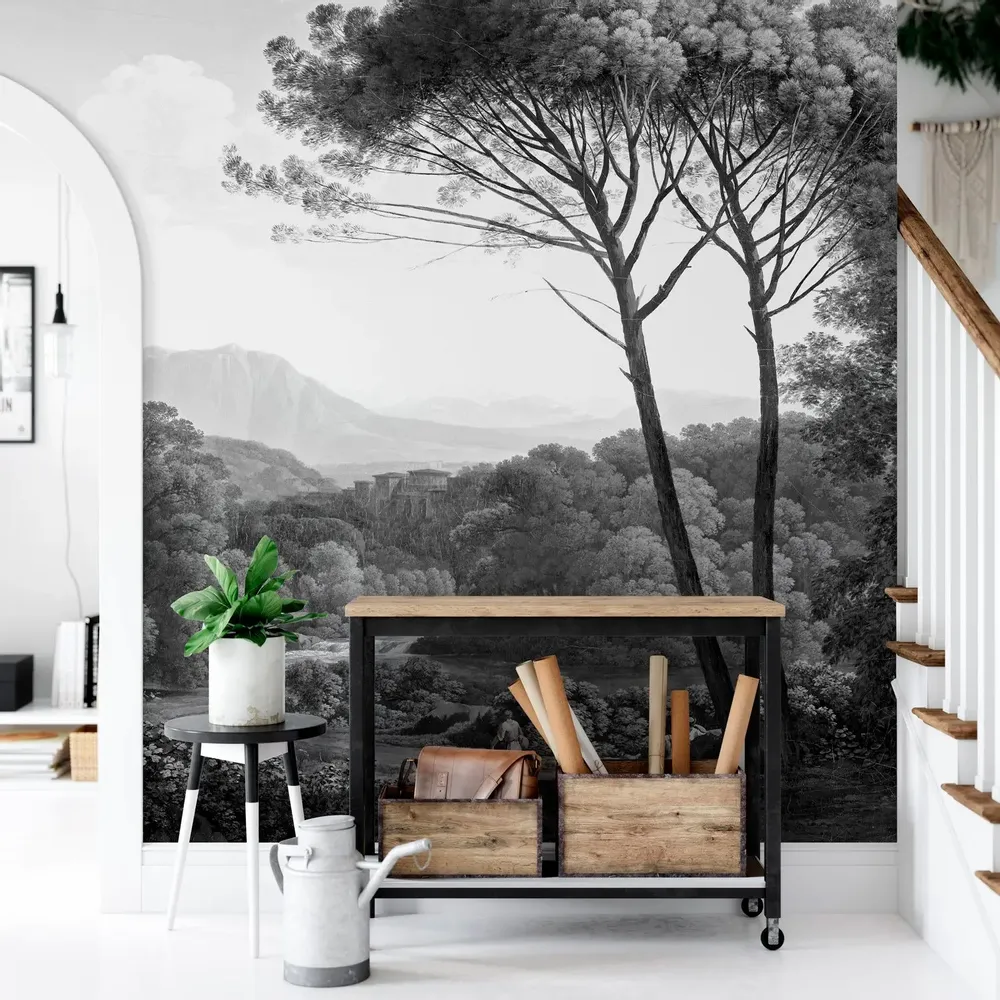 Tapisseries - Papier peint panoramique Tosca Grey - LE PAPIERS DE NINON